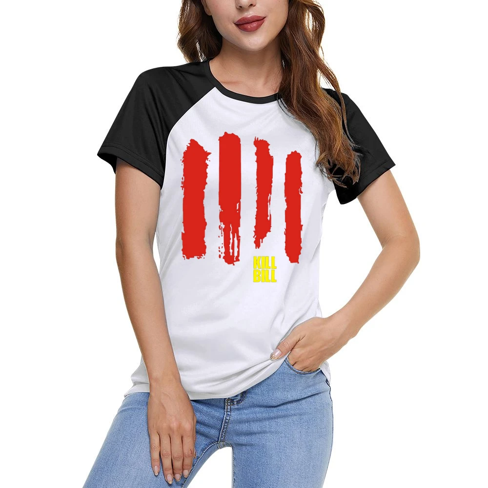 Kill Bill Movies blood Sword Women Ladies Short Sleeve T-Shirt