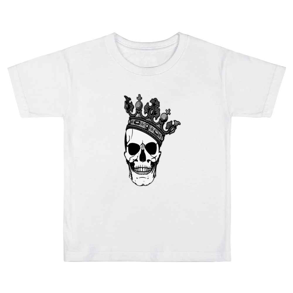 King Skull Tshirt Kids Boys Girls T-Shirt