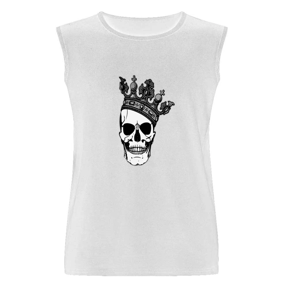 King Skull Tshirt Men Sleeveless T-Shirt
