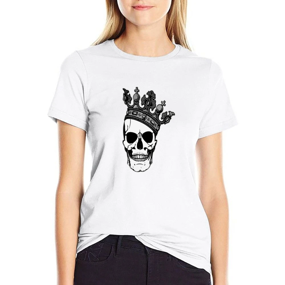 King Skull Tshirt US Size Women Ladies T-shirt