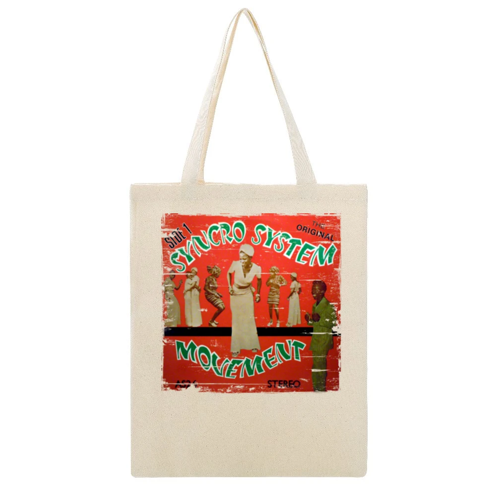 King Sunny Ade Synchro System Album Cover Distressed Image Beige Canvas Tote Shopping Bag