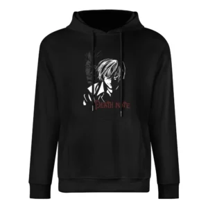 Kira light yagami shinigami ryuuk death note anime manga European Size Men Hoodie