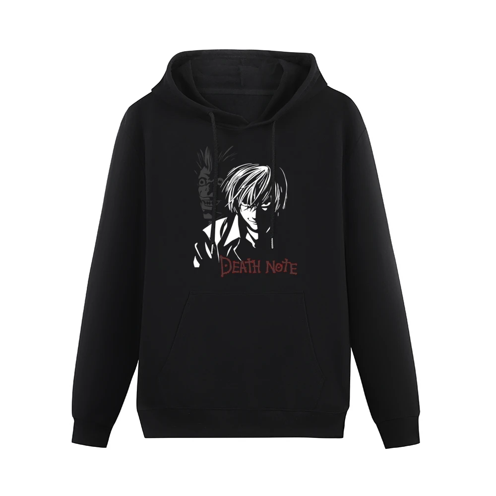 Kira light yagami shinigami ryuuk death note anime manga Men Hoodie With Pocket