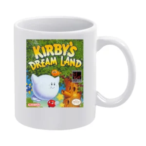 Kirbys Dream Land Game Boy Nintendo Old School Retro Video Game Fan Di White Mug