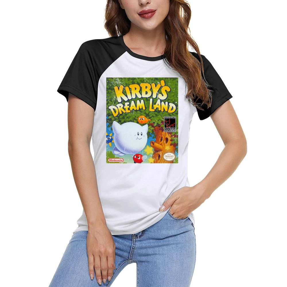 Kirbys Dream Land Game Boy Nintendo Old School Retro Video Game Fan Di Women Ladies Short Sleeve T-Shirt