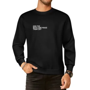 Kiss The Boys And Make Them Cry Fun Graphic European Size Pullover Sweater