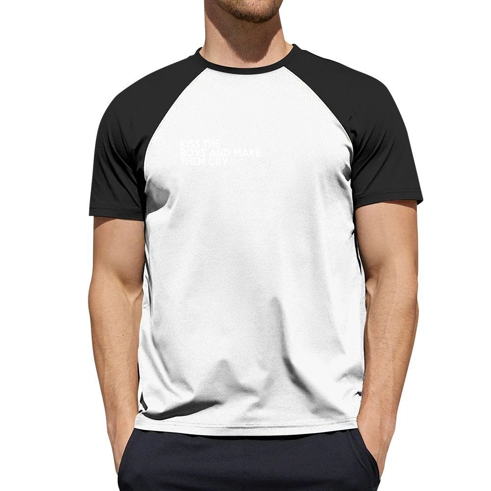 Kiss The Boys And Make Them Cry Fun Graphic Men Short Sleeve T-Shirt