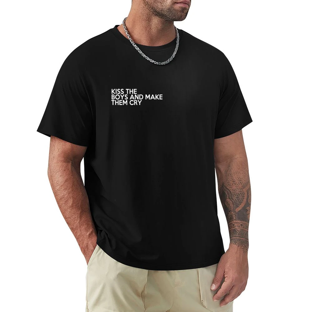 Kiss The Boys And Make Them Cry Fun Graphic Premium Men T-shirt