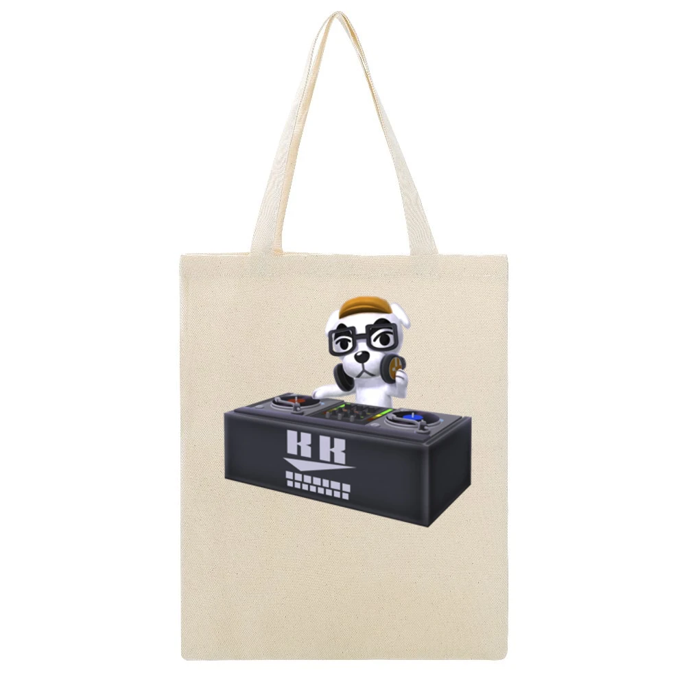 Kk Slider Dj From Animal Crossing Nintendo Character Video Game T Shir Beige Canvas Tote Shopping Bag