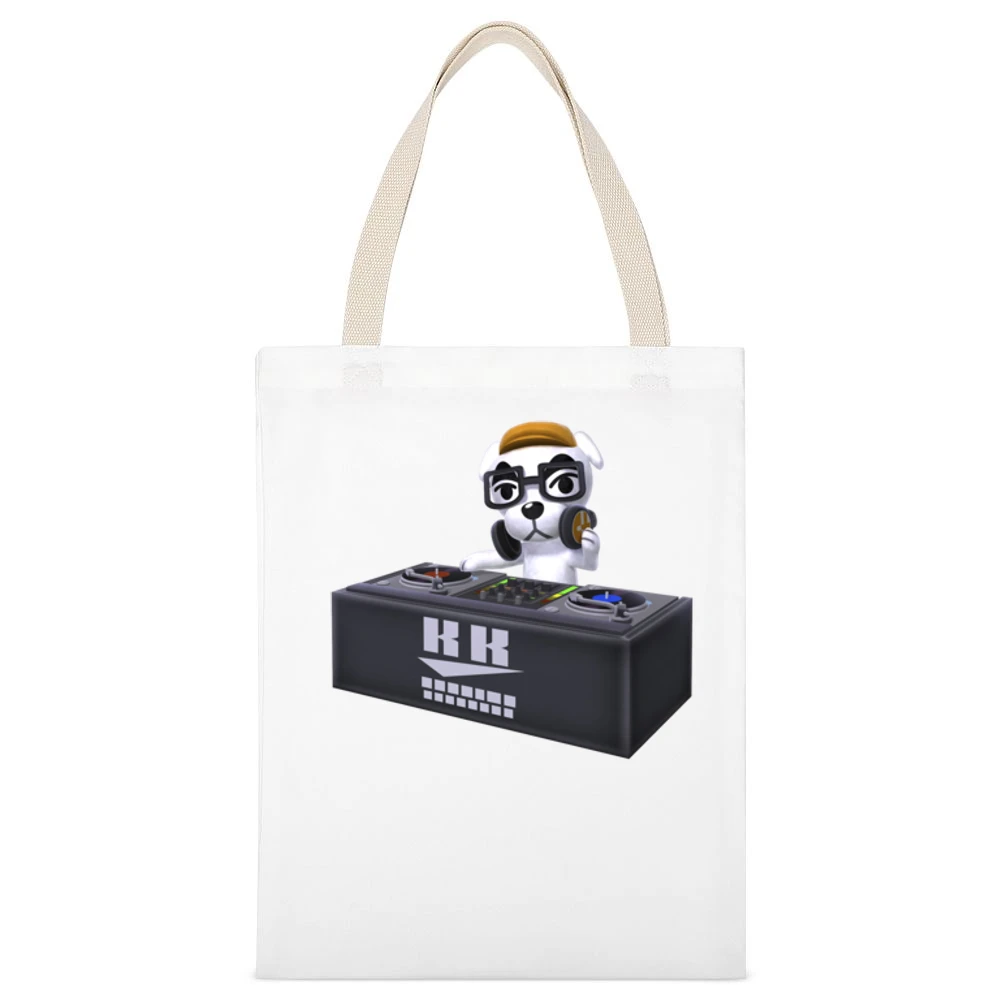 Kk Slider Dj From Animal Crossing Nintendo Character Video Game T Shir White Canvas Tote Shopping Bag