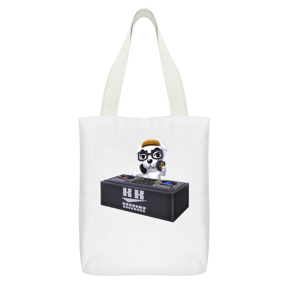 Kk Slider Dj From Animal Crossing Nintendo Character Video Game T Shir White Canvas Tote Shopping Bag With Interior Pocket