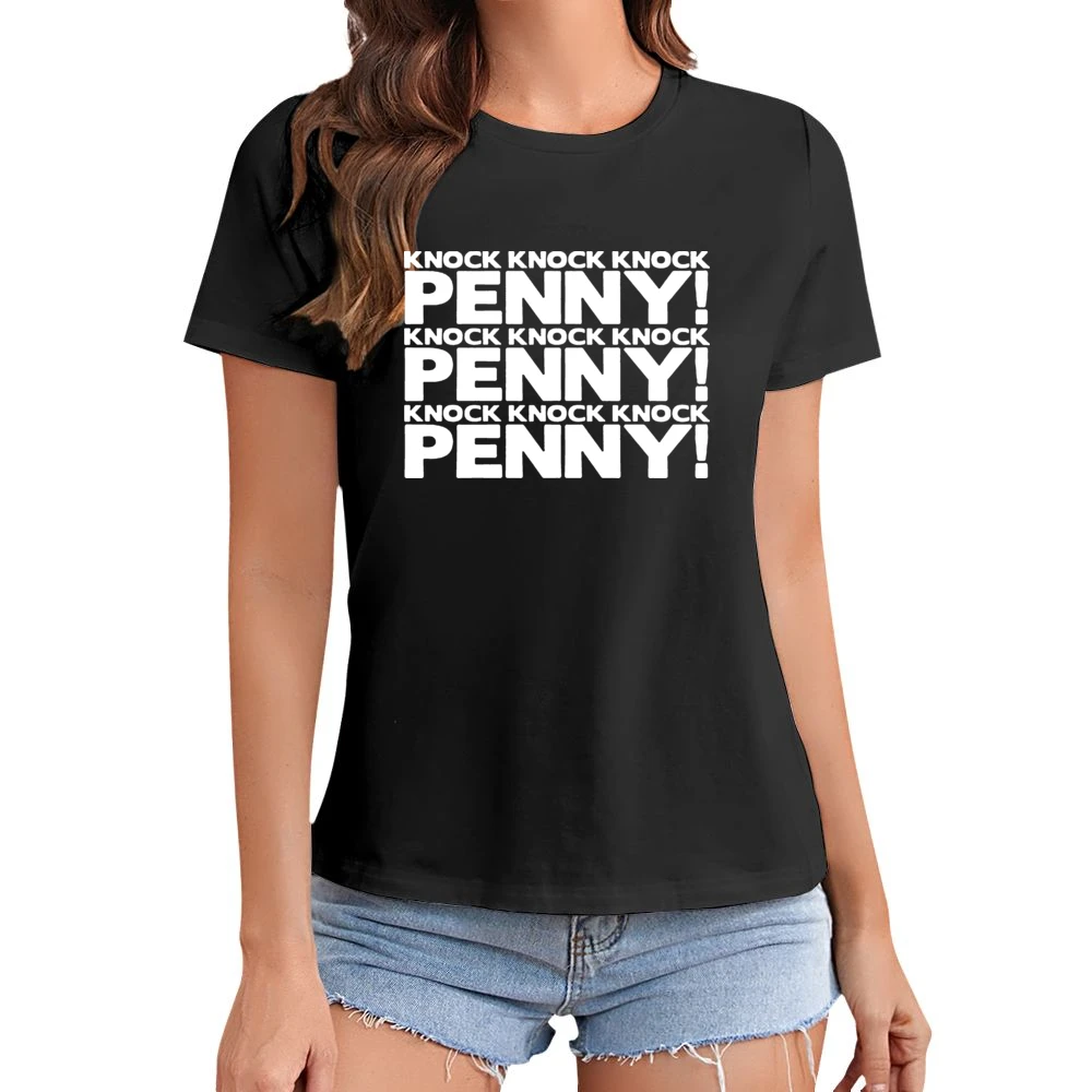 Knock Knock Penny Big Bang Theory TV Asian Size Women Ladies T-shirt