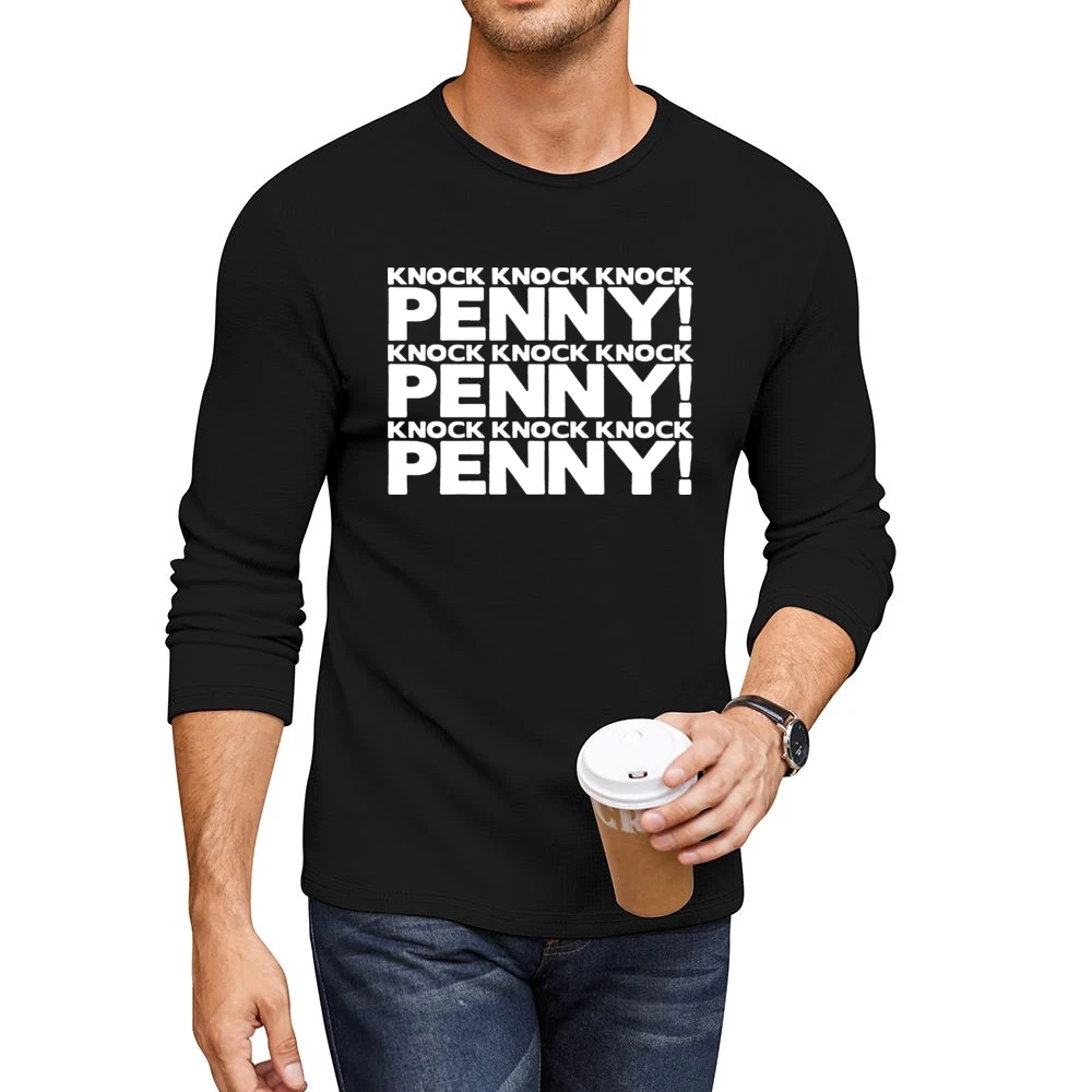 Knock Knock Penny Big Bang Theory TV Men CrewNeck Long Sleeve T-Shirt