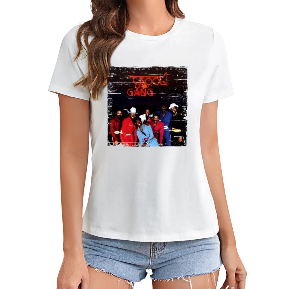 Kool And The Gang Something Special Album Cover Distressed Image T Shi Asian Size Women Ladies T-shirt