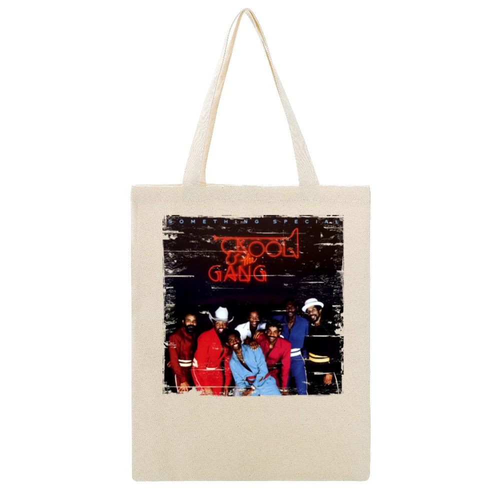 Kool And The Gang Something Special Album Cover Distressed Image T Shi Beige Canvas Tote Shopping Bag