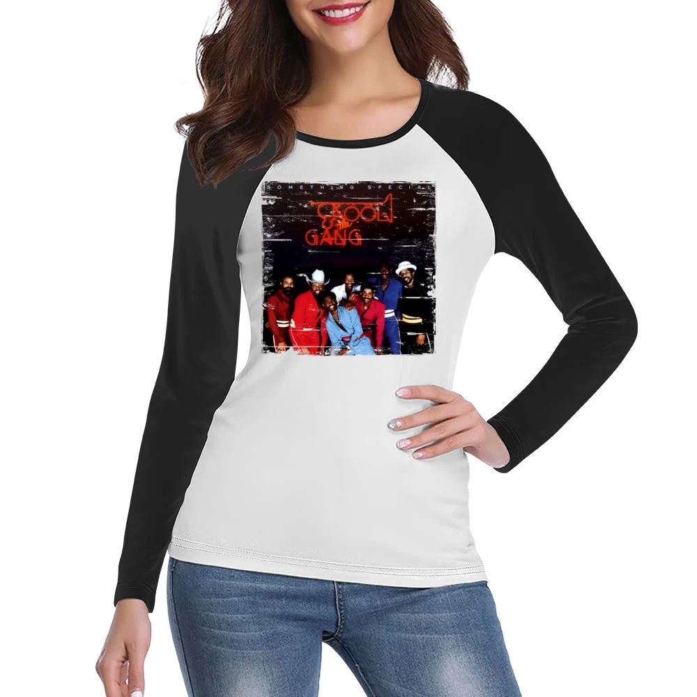 Kool And The Gang Something Special Album Cover Distressed Image T Shi Women Ladies Long Sleeve T-Shirt