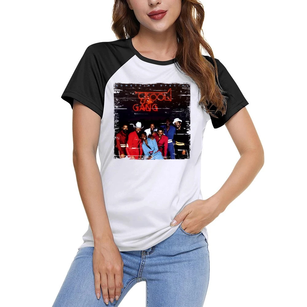 Kool And The Gang Something Special Album Cover Distressed Image T Shi Women Ladies Short Sleeve T-Shirt