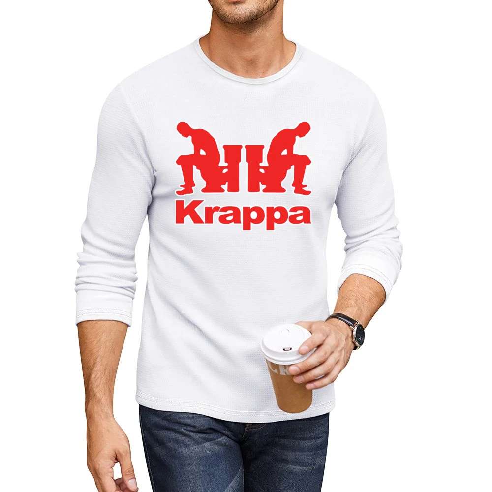 Krappa Funny Men CrewNeck Long Sleeve T-Shirt