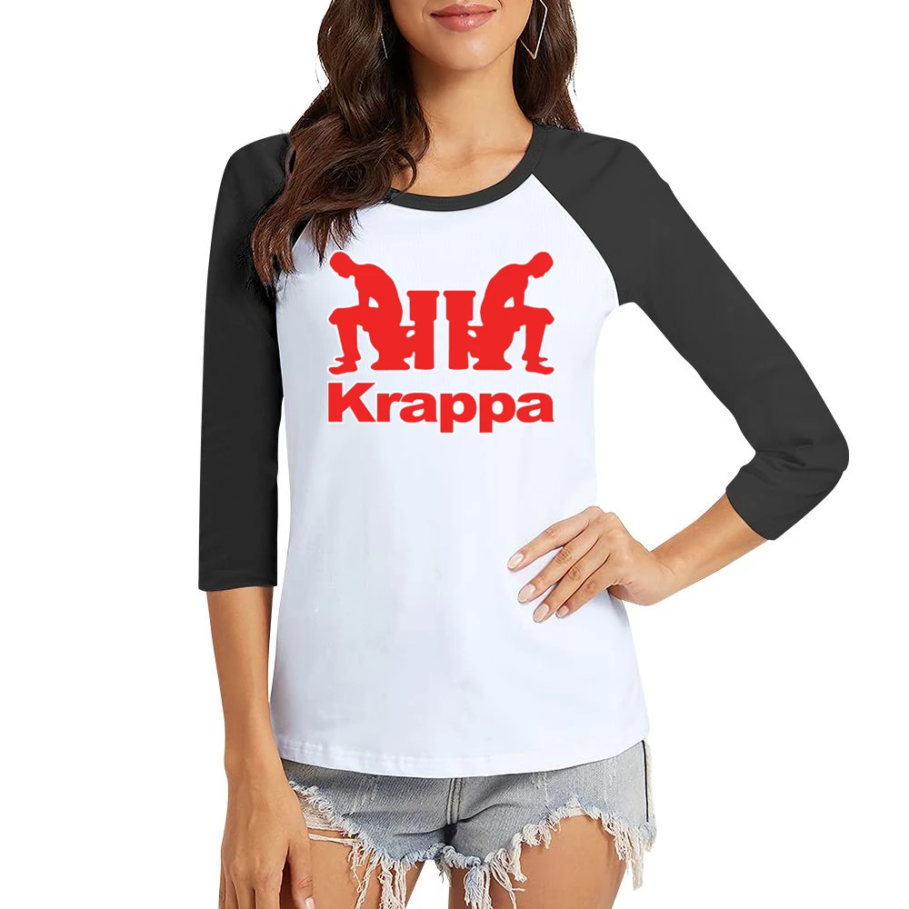 Krappa Funny Women Ladies 3-4 Sleeve T-Shirt