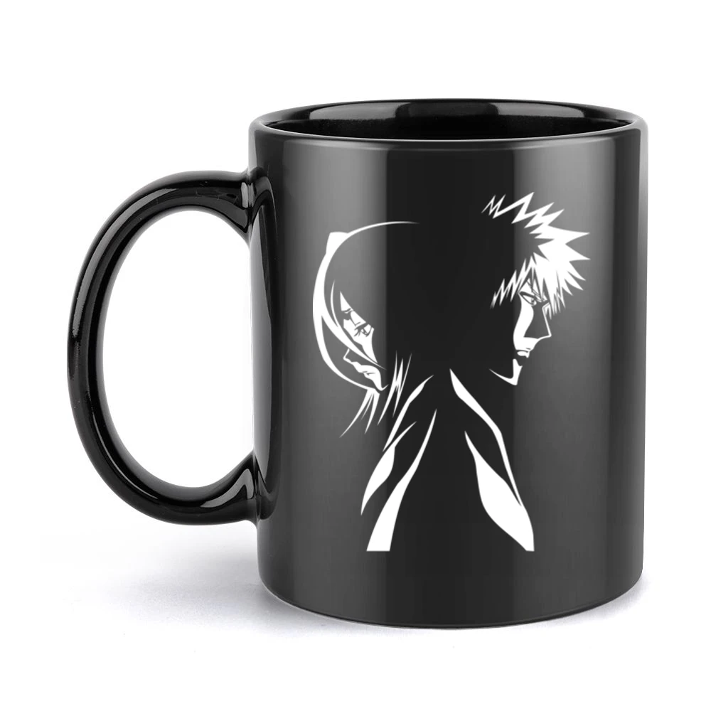 Kurosaki Ichigo and kuchiki Rukia Soul society shinigami Bleach anime Black Mug