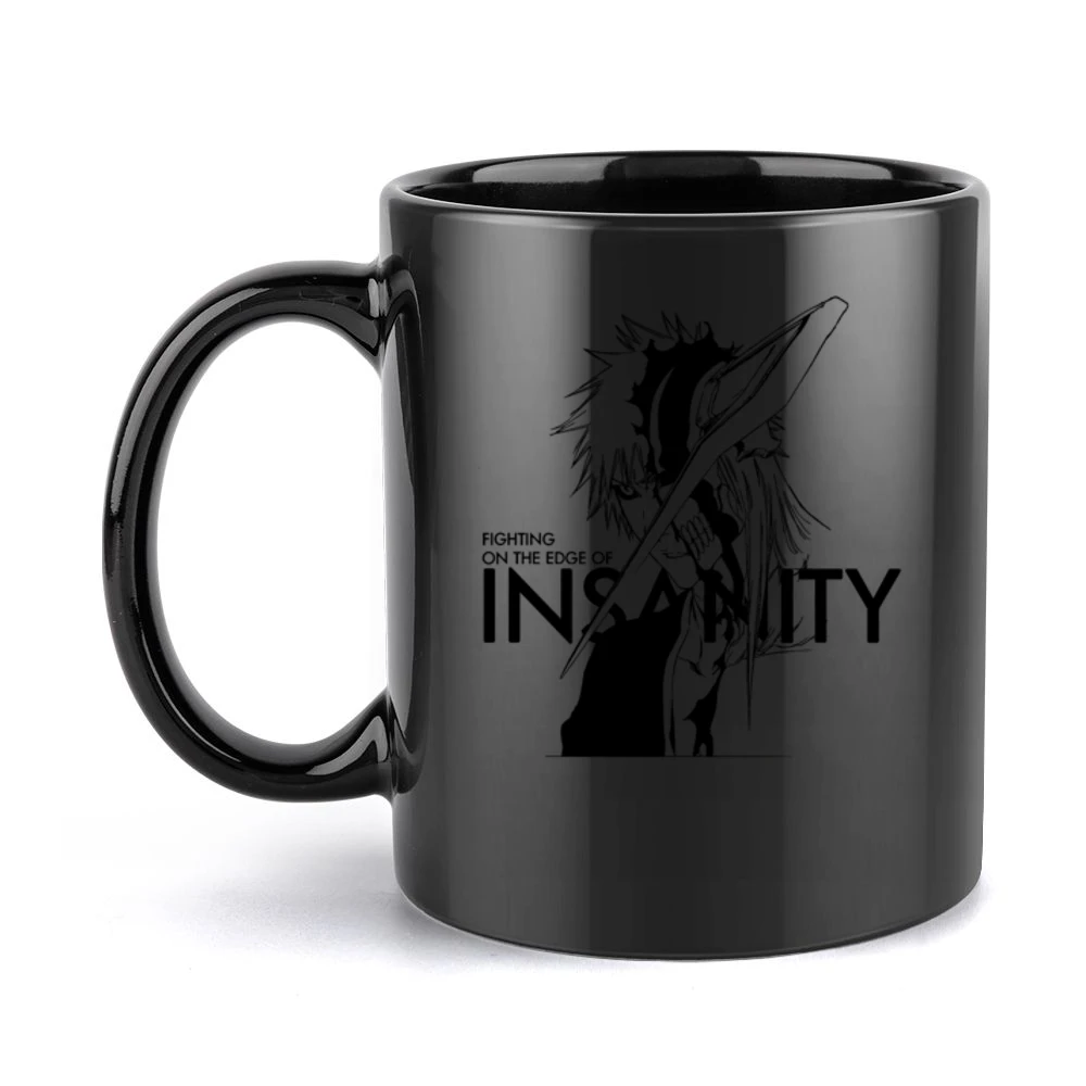 Kurosaki Ichigo half Hollow Bleach Japanese anime Manga fighting on th Black Mug