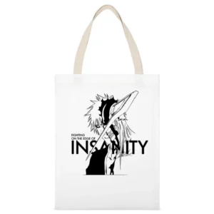 Kurosaki Ichigo half Hollow Bleach Japanese anime Manga fighting on th White Canvas Tote Shopping Bag