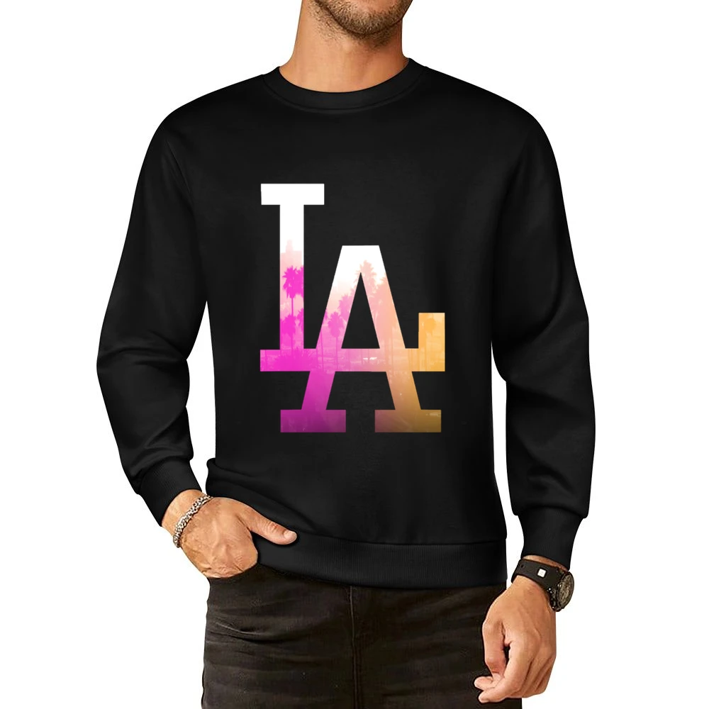 LA Los Angeles Palm Trees Fun Graphic Tee Shirt European Size Pullover Sweater