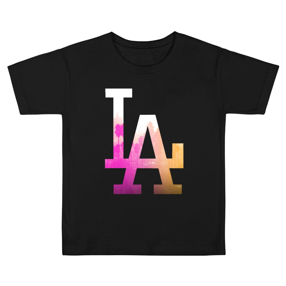 LA Los Angeles Palm Trees Fun Graphic Tee Shirt Kids Boys Girls T-Shirt
