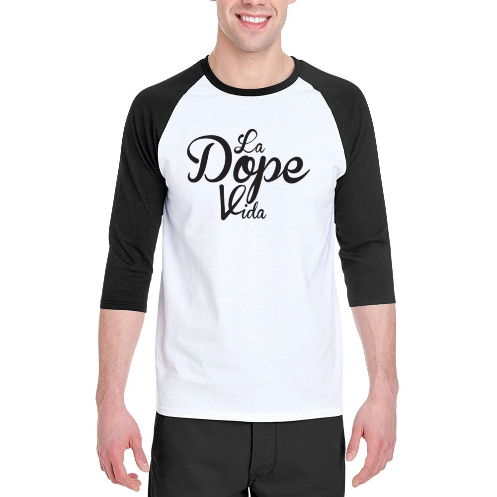 La Dope Vida The Dope Life Fun Spanish Language Graphic Men 3/4 Sleeve T-Shirt