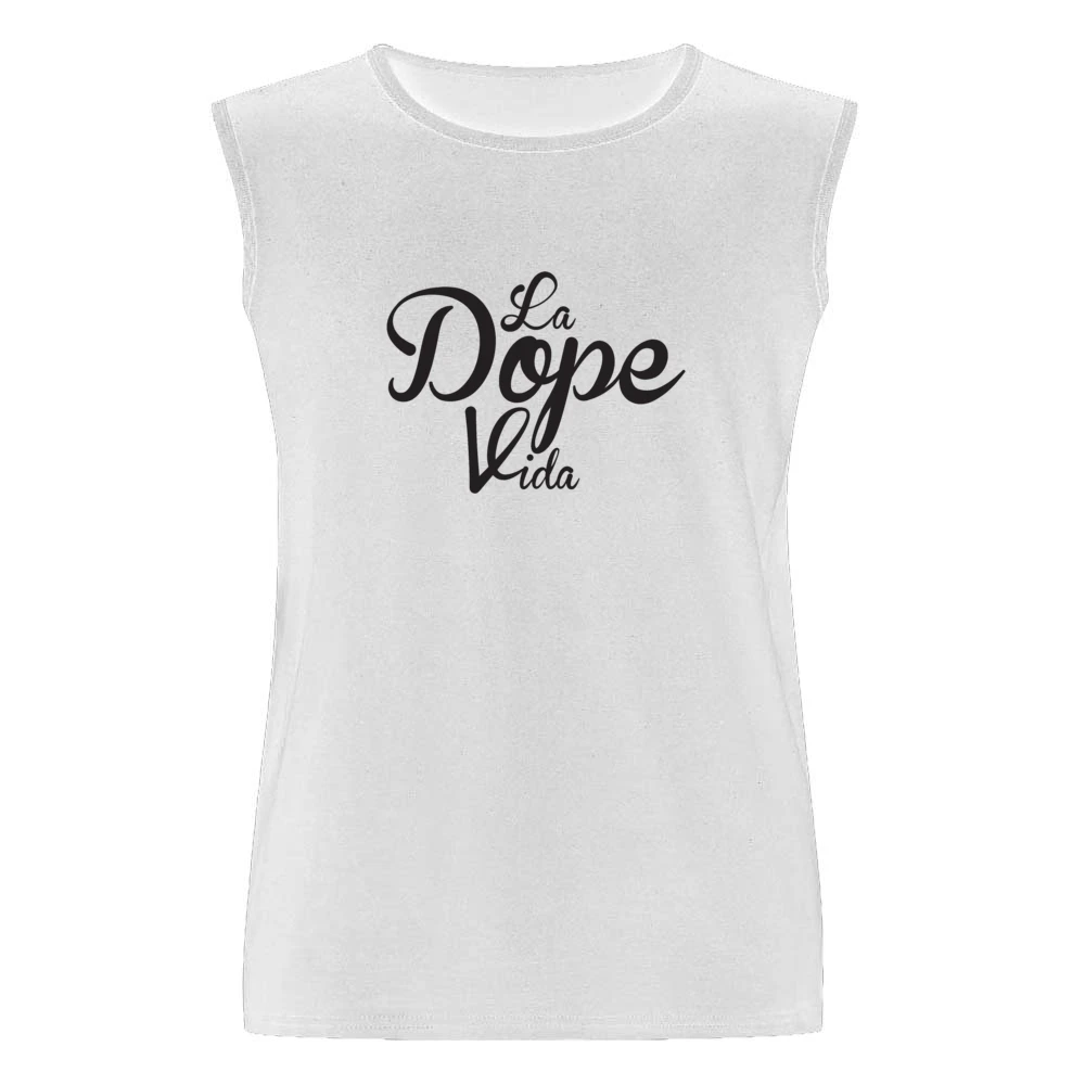 La Dope Vida The Dope Life Fun Spanish Language Graphic Men Sleeveless T-Shirt