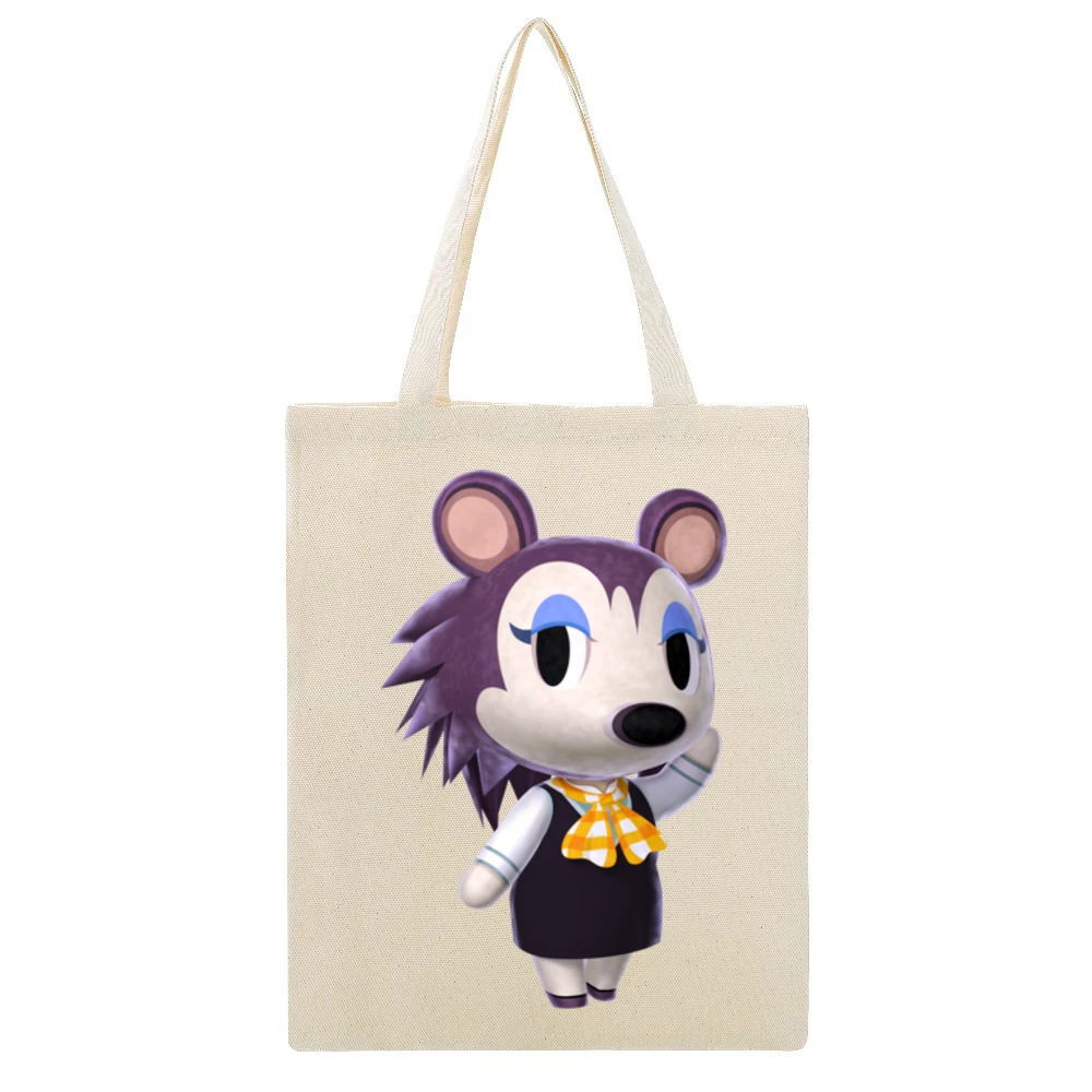Labelle From Animal Crossing Nintendo Character Video Game Beige Canvas Tote Shopping Bag