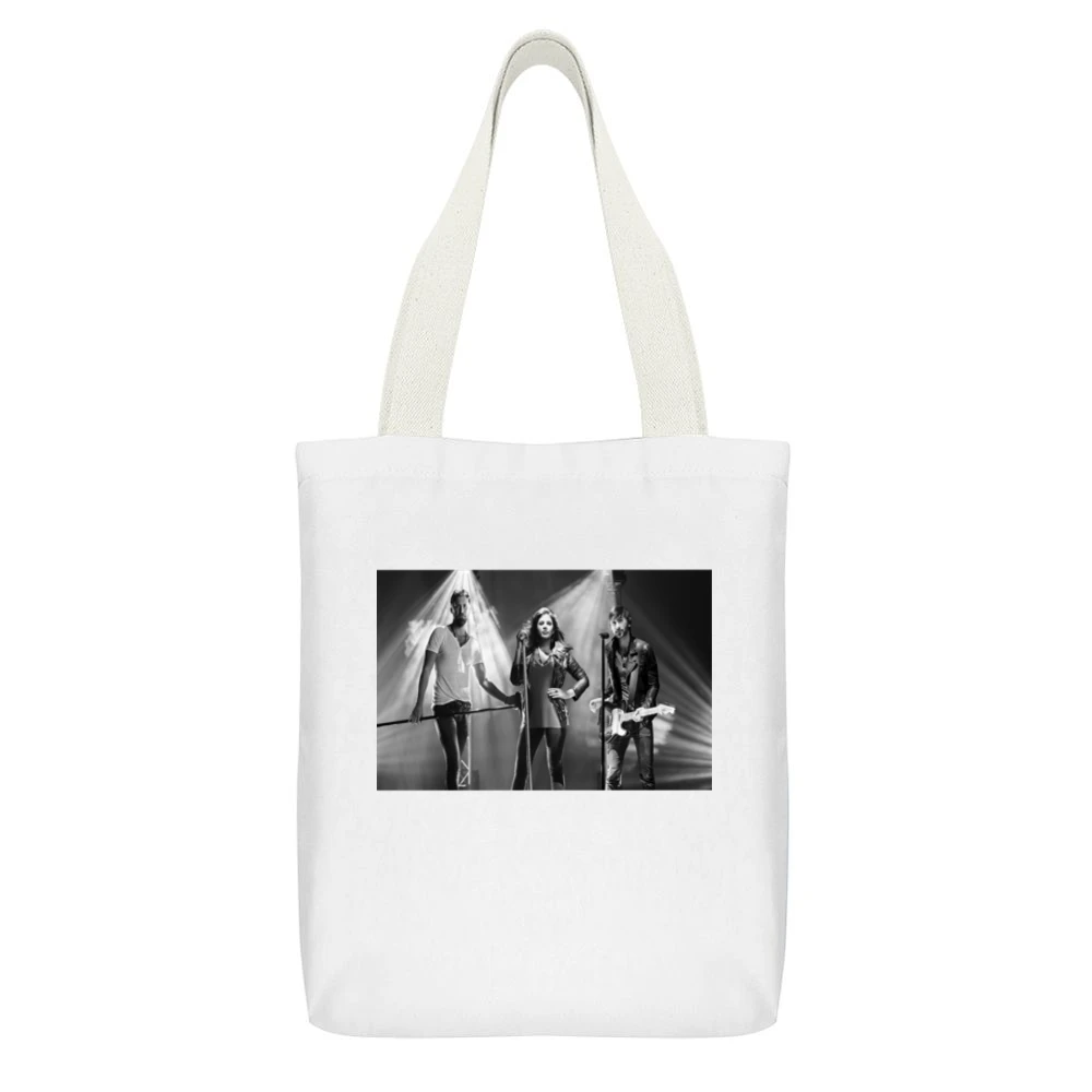 Lady Antebellum Tshirt (all Colors Available) White Canvas Tote Shopping Bag With Interior Pocket