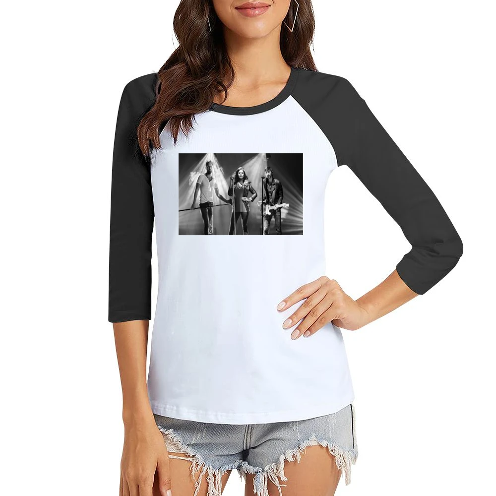 Lady Antebellum Tshirt (all Colors Available) Women Ladies 3-4 Sleeve T-Shirt