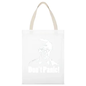 Lance-Corporal Jack Jones Don't Panic White Canvas Tote Shopping Bag