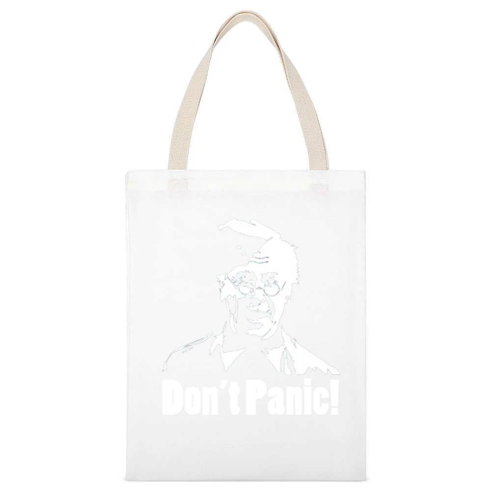 Lance-Corporal Jack Jones Don't Panic White Canvas Tote Shopping Bag