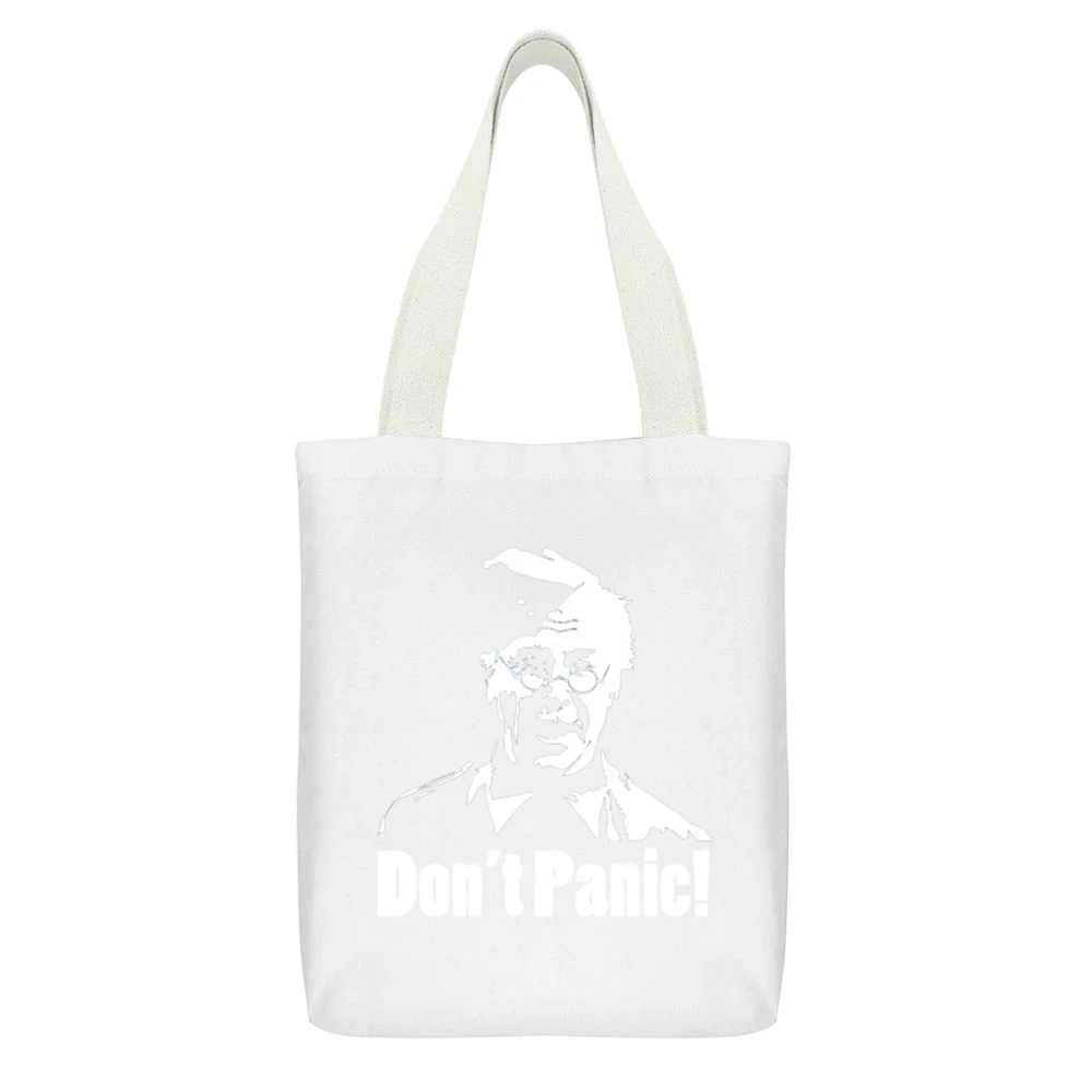 Lance-Corporal Jack Jones Don't Panic White Canvas Tote Shopping Bag With Interior Pocket