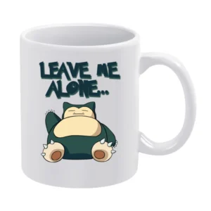 Leave Me Alone Funny Snorlax Sleeping Pokemon Graphic Anime Apparel T White Mug