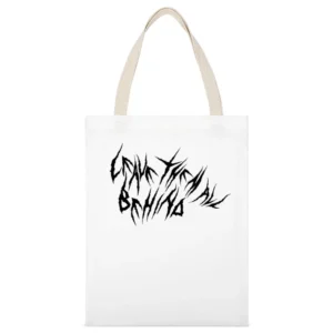 Leave them all behind White Canvas Tote Shopping Bag