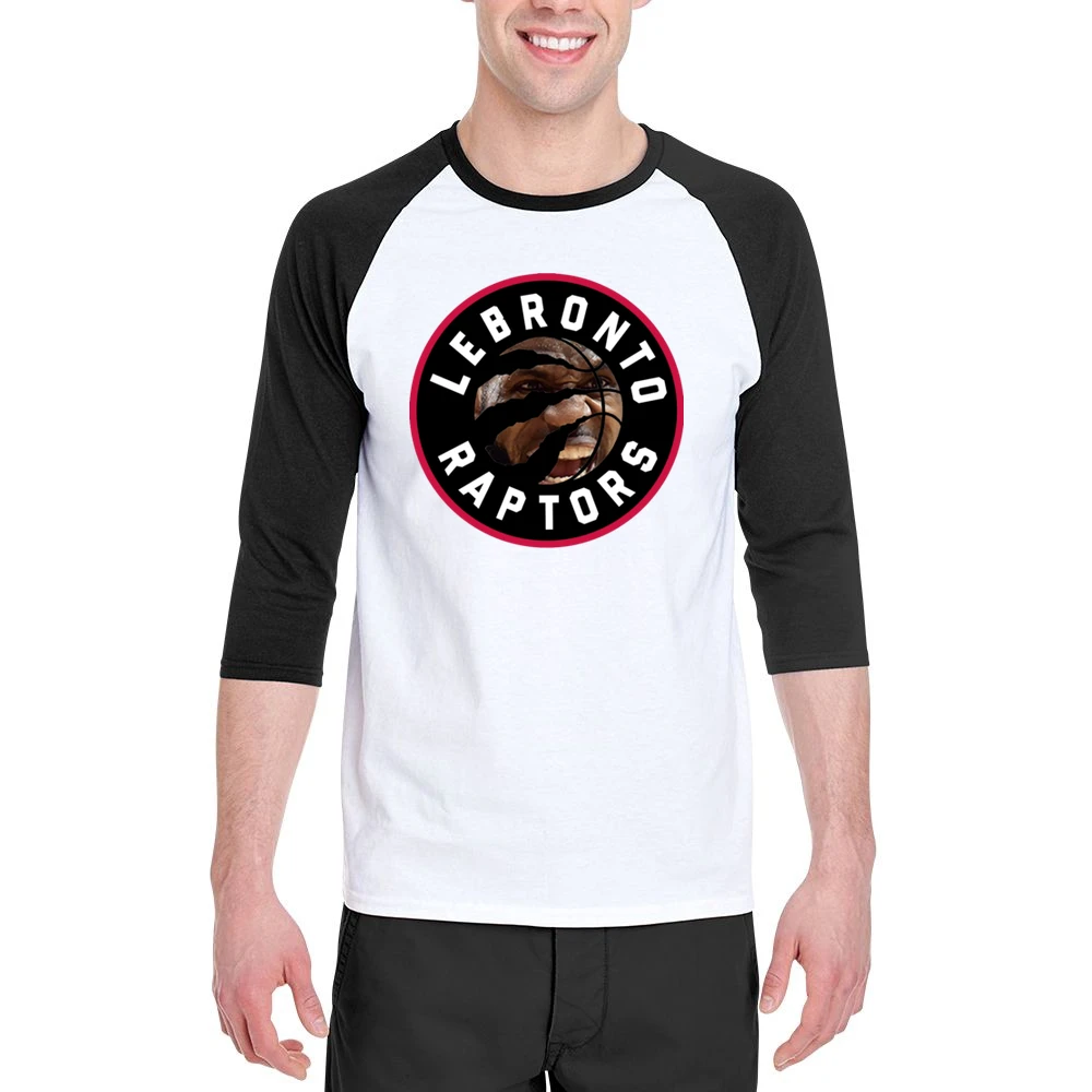 Lebronto Raptors Lebron James Toronto Basketball Playoffs Funny Parody Men 3/4 Sleeve T-Shirt