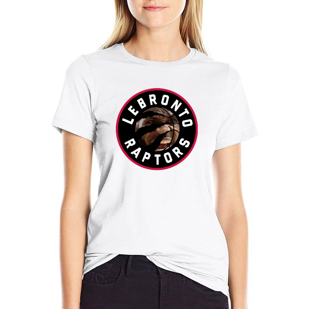 Lebronto Raptors Lebron James Toronto Basketball Playoffs Funny Parody US Size Women Ladies T-shirt