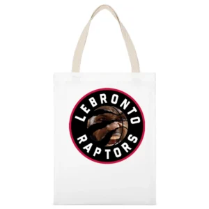 Lebronto Raptors Lebron James Toronto Basketball Playoffs Funny Parody White Canvas Tote Shopping Bag