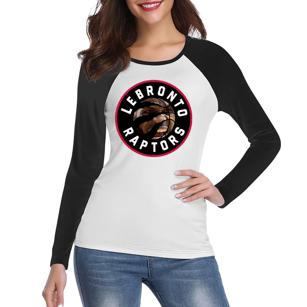 Lebronto Raptors Lebron James Toronto Basketball Playoffs Funny Parody Women Ladies Long Sleeve T-Shirt
