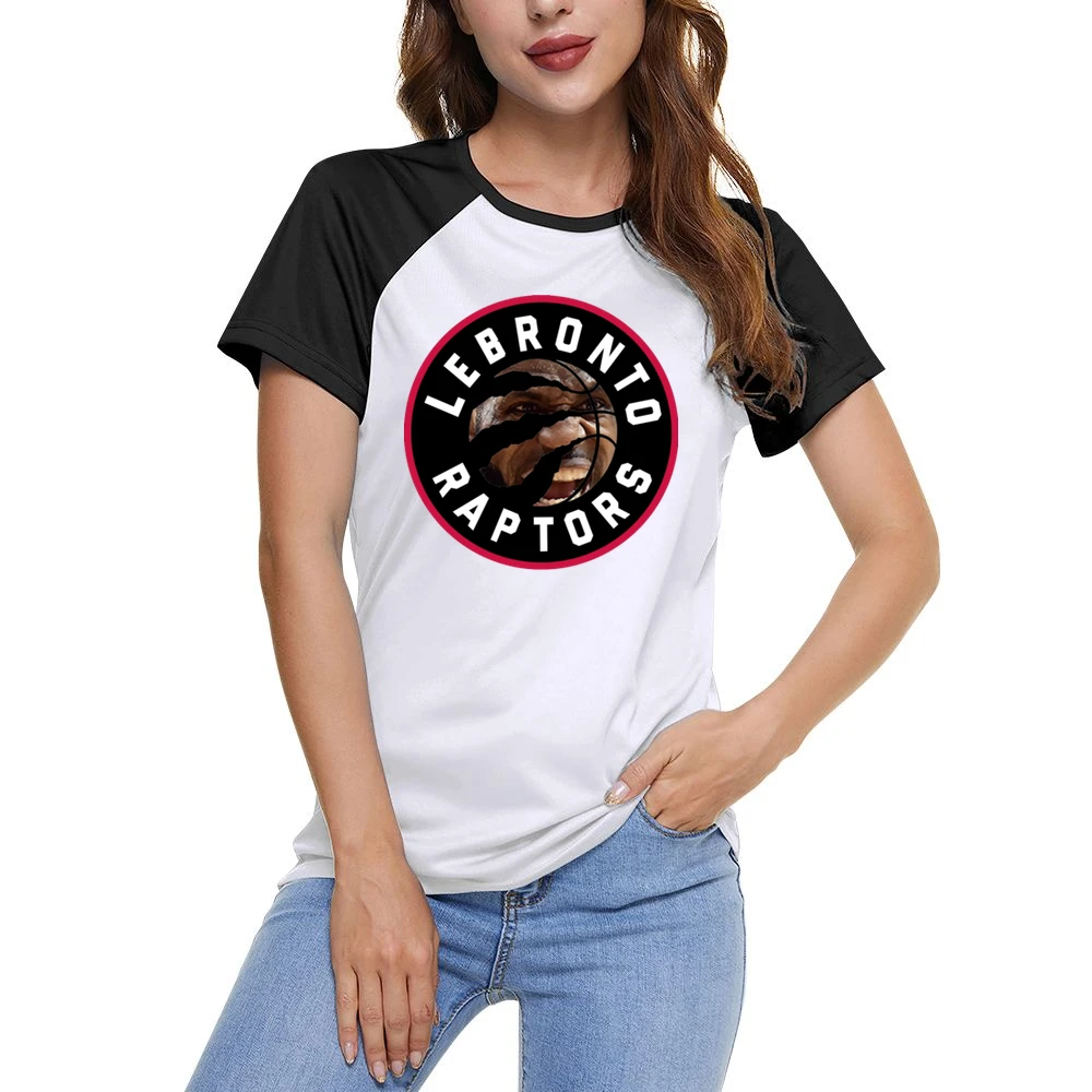Lebronto Raptors Lebron James Toronto Basketball Playoffs Funny Parody Women Ladies Short Sleeve T-Shirt