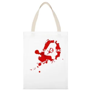 Left for 4 Dead Shooter Video game Zombie White Canvas Tote Shopping Bag