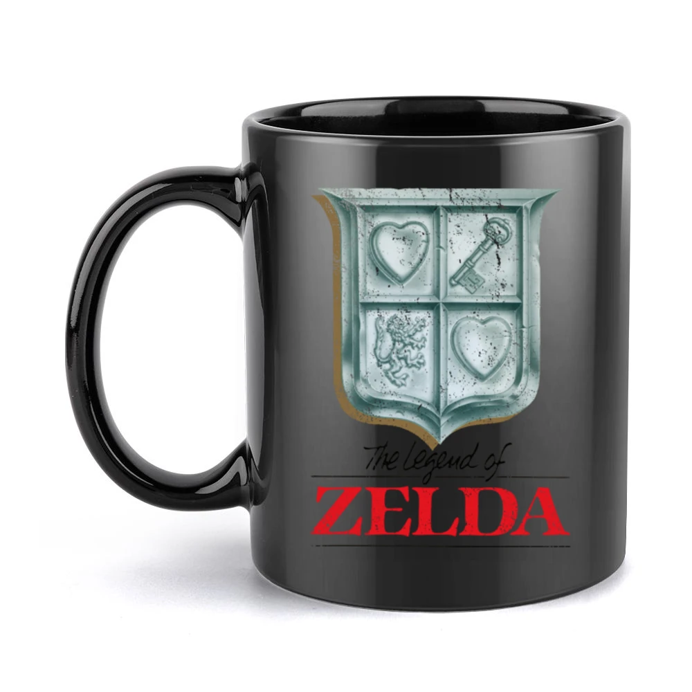 Legend Of Zelda Nes Nintendo Old School Retro Video Game Fan Distresse Black Mug