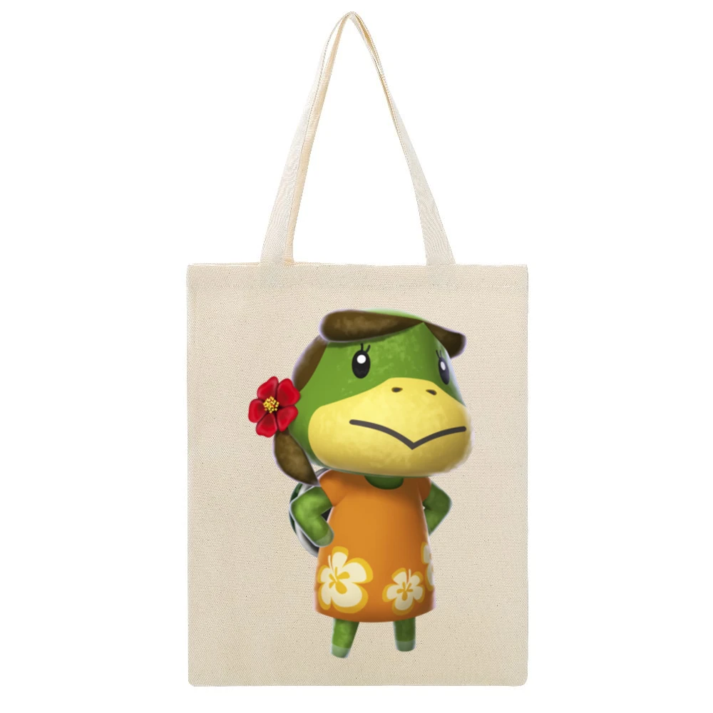 Leilani From Animal Crossing Nintendo Character Video Game Beige Canvas Tote Shopping Bag