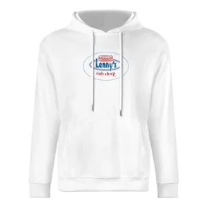 Lennys Sub Shop Fast Food Restaurant Distressed Look European Size Men Hoodie
