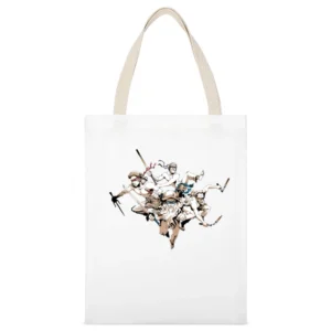 Leonardo Raphael Michelangelo and Donatello White Canvas Tote Shopping Bag