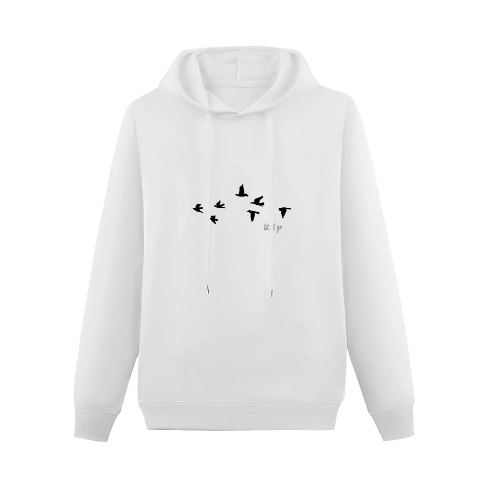Let It Go Flying Birds Popular Tee Shirt Men Hoodie Without Pocket