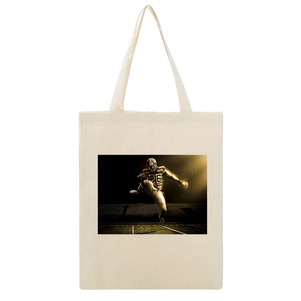 Leveon Bell Tshirt Beige Canvas Tote Shopping Bag